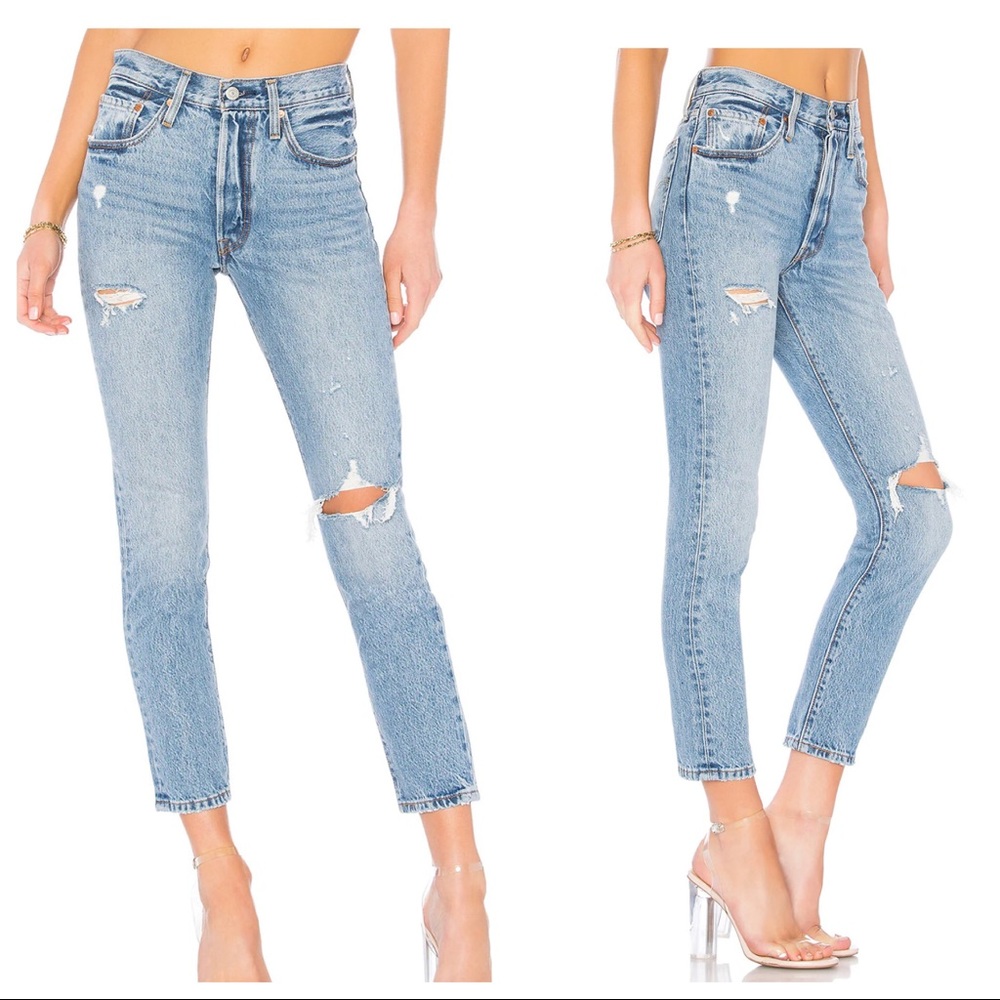 $98 New Levi 501 Skinny Blue Jean 25x28